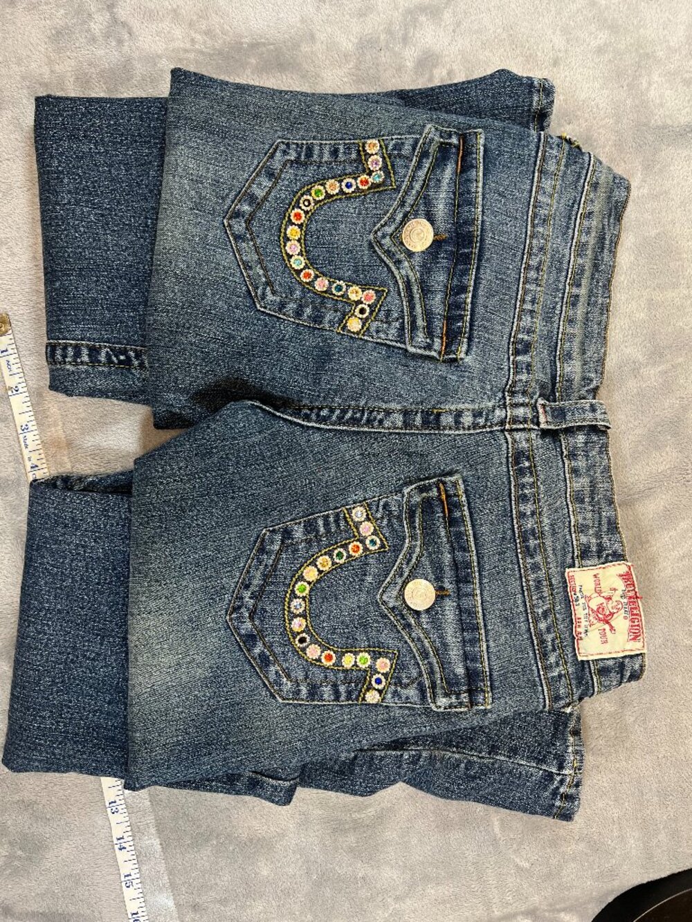 True Religion Bridget Stone 503 Jeans Y2K A Little Retro, A LOT Of Sparkle Sz 28